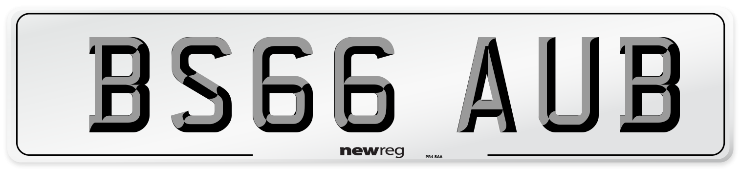 BS66 AUB Number Plate from New Reg